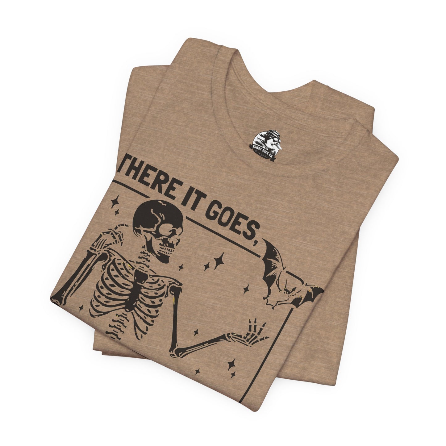 Funny Skeleton Graphic Tee "There Goes My Last Flying Fuck"