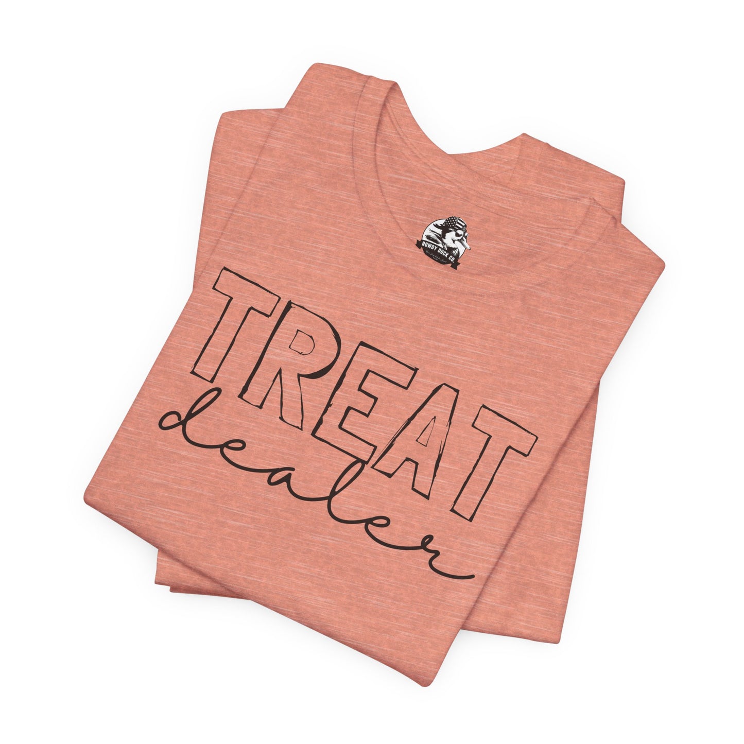 Treat Dealer Unisex Tee, Funny Gift Shirt, Cute Casual Top, Birthday Gift for Friends, Treat Yourself Humor Tee