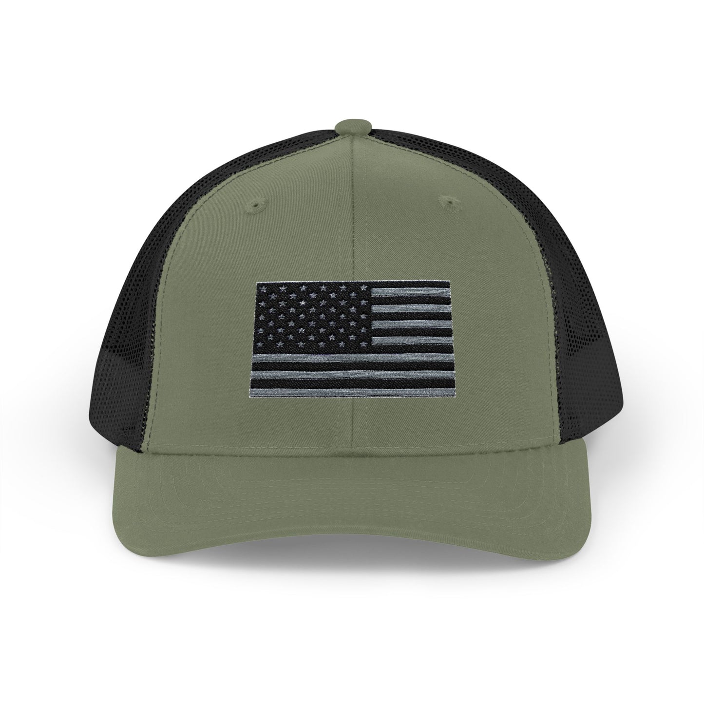 Patriotic Snapback Trucker Cap with American Flag Design