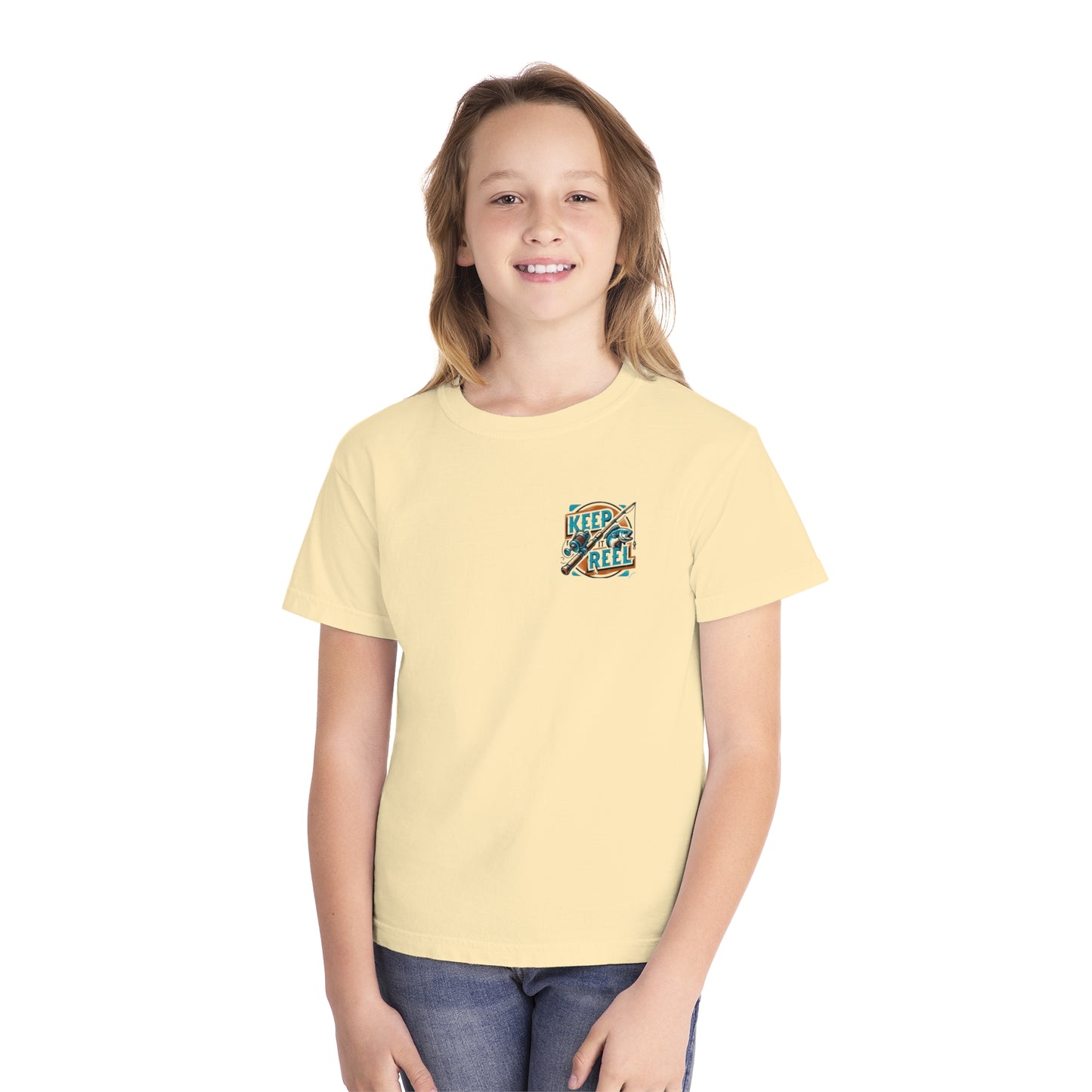 Comfort Color Youth Fishing Tee - Keep It Reel!