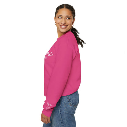Custom Embroidered Mama Cursive Fleece Crewneck