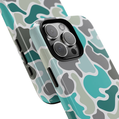 Turqoise old school camo Phone Case - Life Lessons Outdoors