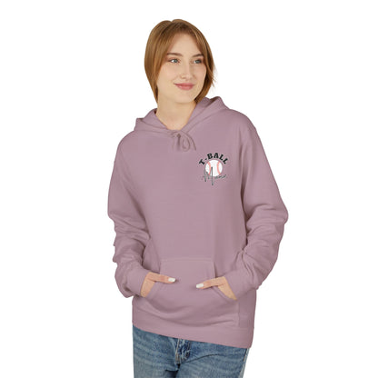 T-Ball Mom Era Fleece Hoodie - Midweight Softstyle Sweatshirt for Sports Moms