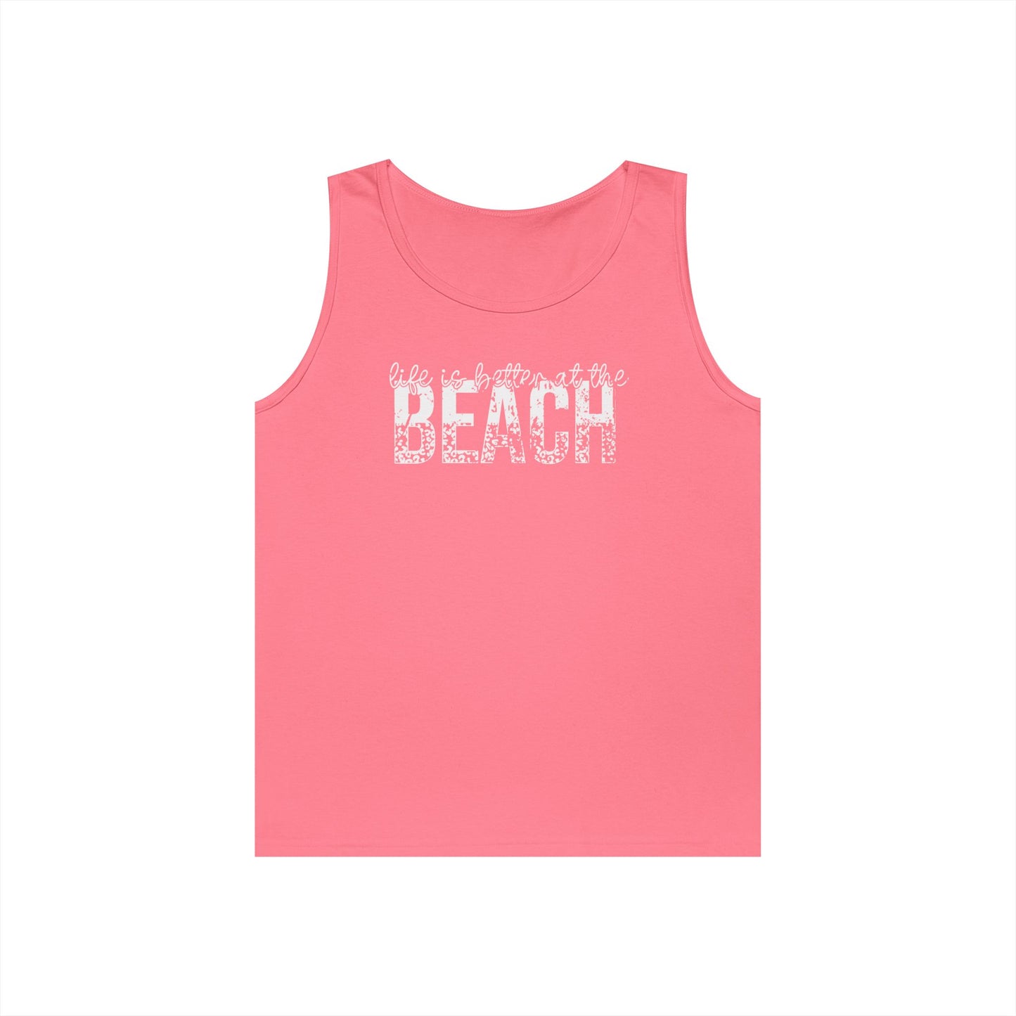 Life is Better at the Beach Unisex Heavy Cotton Tank Top