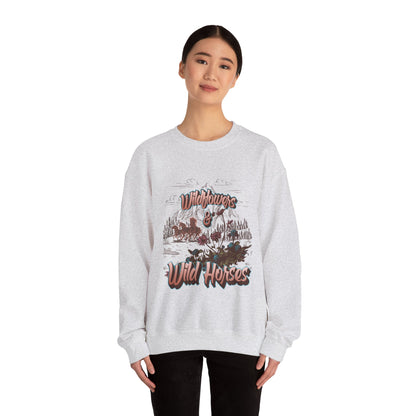 Wildflowers & Wild Horses Sweatshirt, Cozy Crewneck, Unisex Pullover, Nature Lovers Gift, Casual Fall Wear, Outdoor Adventure Apparel