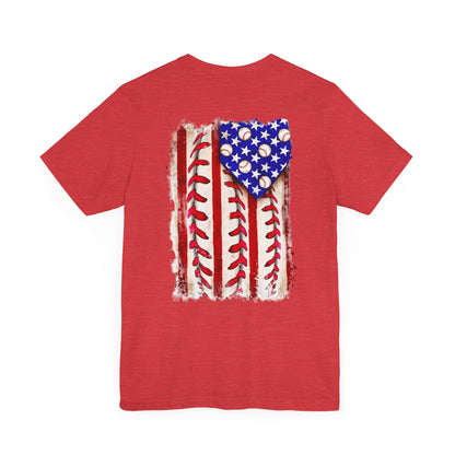 Patriotic Baseball Tee, Unisex T-Shirt, Independence Day Apparel, Sports Fan Gear, Summer BBQ Outfits, Casual Everyday Wear