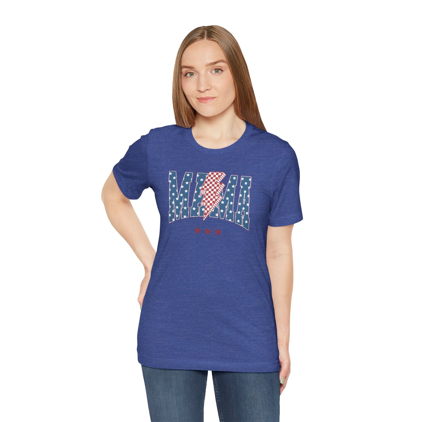Comfy Women's Graphic tee - Mama -Stars & stripes -lightning bolt