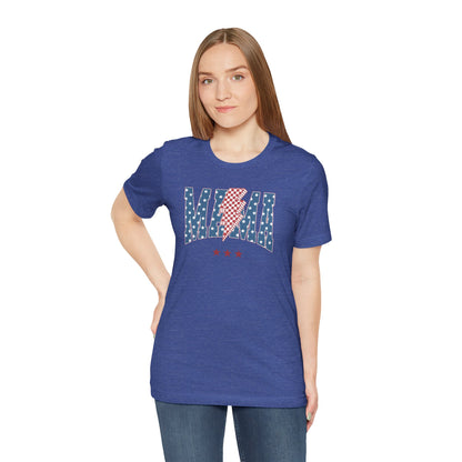 Comfy Women's Graphic tee - Mama -Stars & stripes -lightning bolt