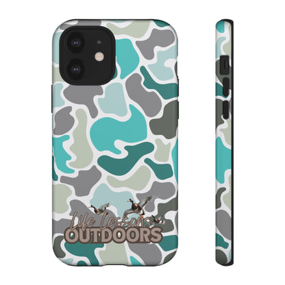 Turqoise old school camo Phone Case - Life Lessons Outdoors