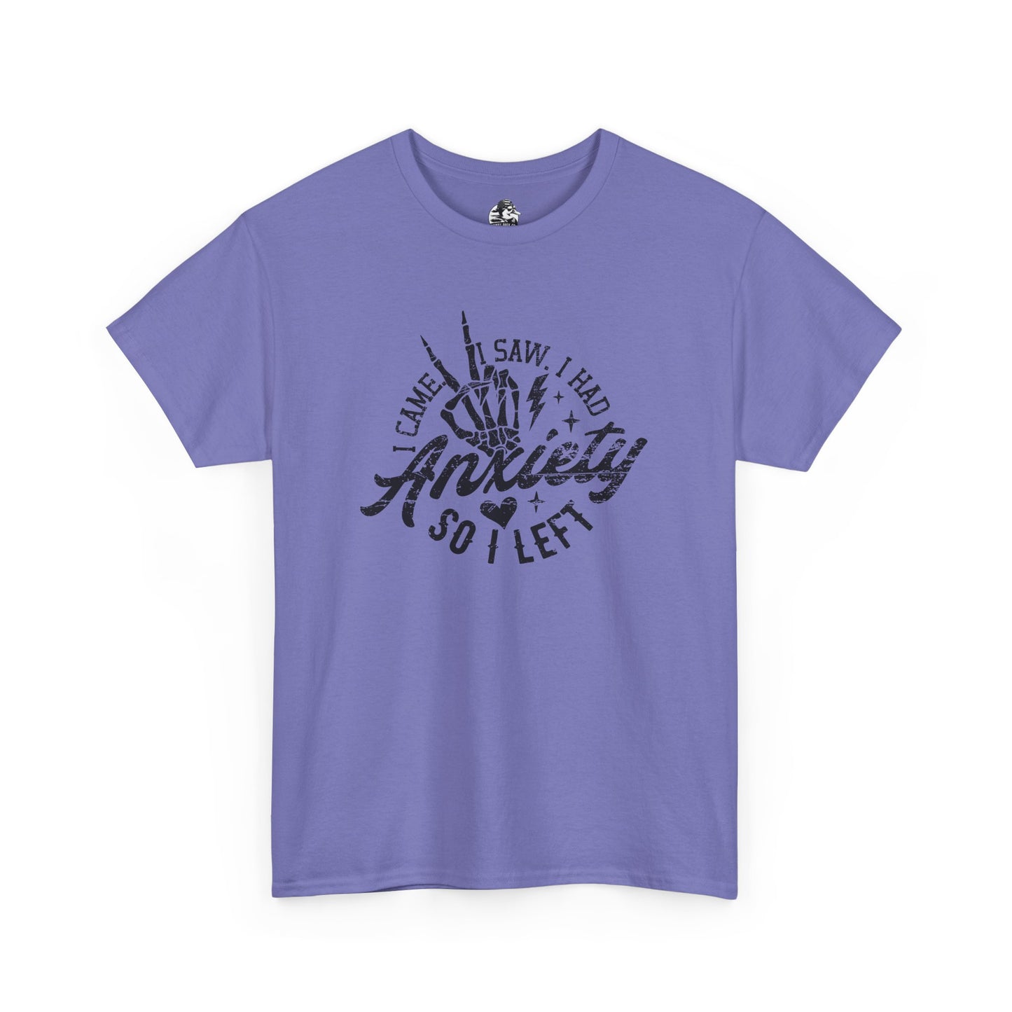 Anxiety-Relief Unisex Heavy Cotton Tee, Funny Mental Health Shirt, Casual Wear, Unique Gift for Friends, Motivational Outfit, Humor Tee