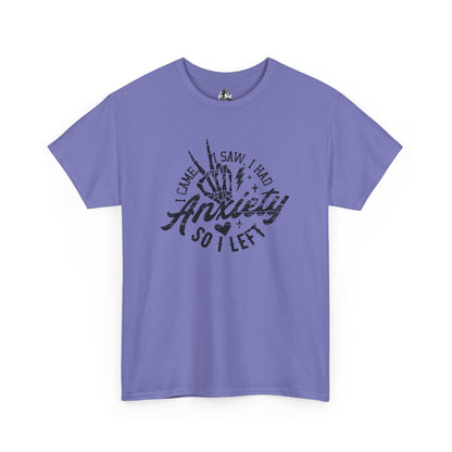 Anxiety-Relief Unisex Heavy Cotton Tee, Funny Mental Health Shirt, Casual Wear, Unique Gift for Friends, Motivational Outfit, Humor Tee