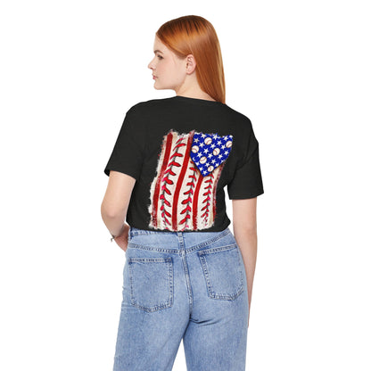 Patriotic Baseball Tee, Unisex T-Shirt, Independence Day Apparel, Sports Fan Gear, Summer BBQ Outfits, Casual Everyday Wear