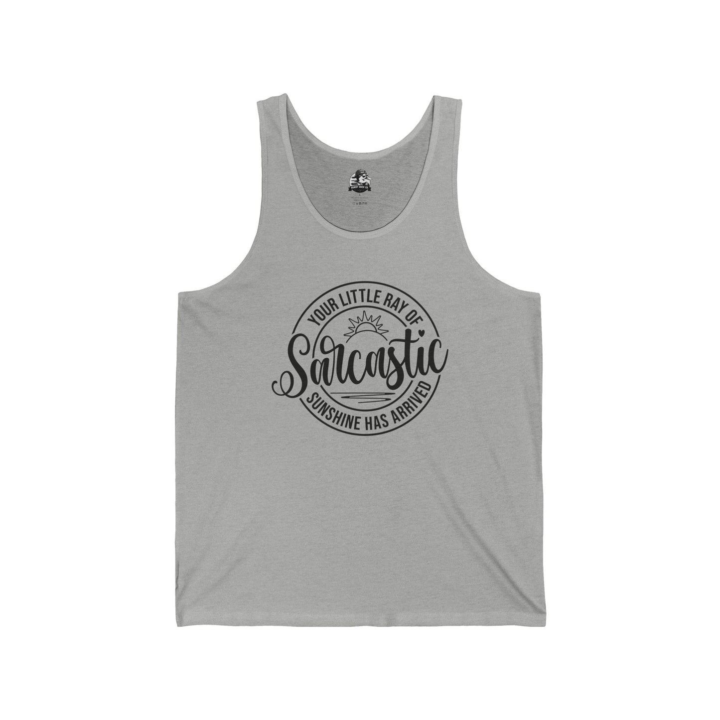 Sarcastic Little Ray of Sunshine Tank - Funny Unisex Jersey Tank, Summer Top, Gift for Humor Lovers, Casual Wear, Beach Wear