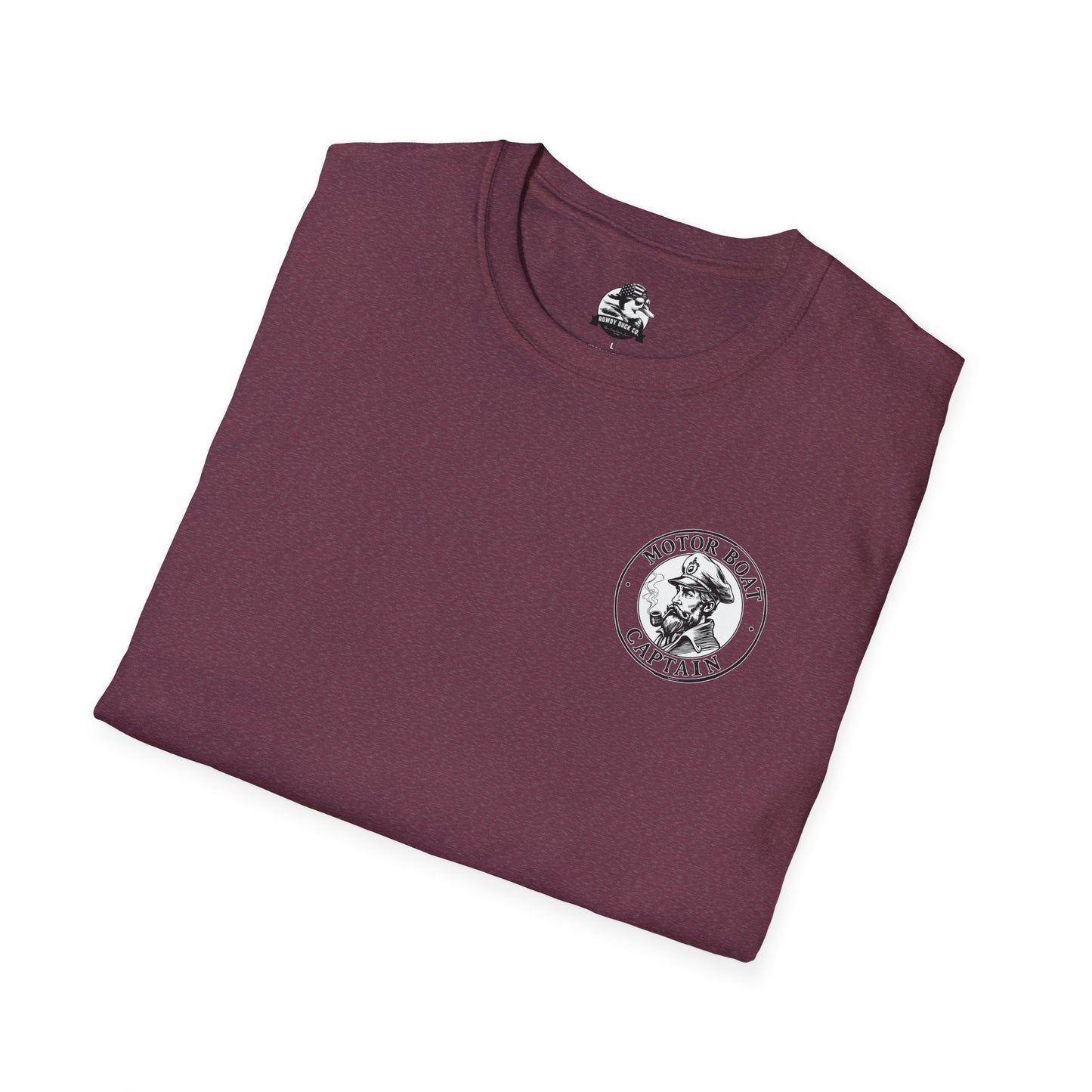 Motor Boat Captain Unisex Softstyle T-Shirt - Nautical Adventure Tee