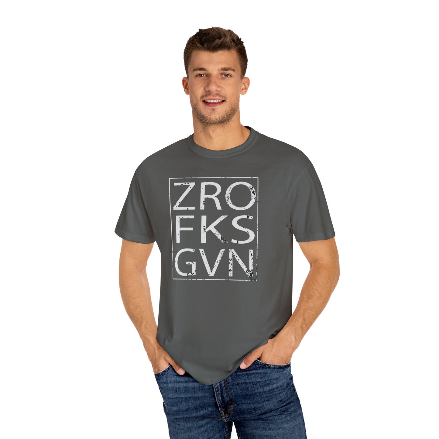 Zero Fcks Given Garment-Dyed T-shirt