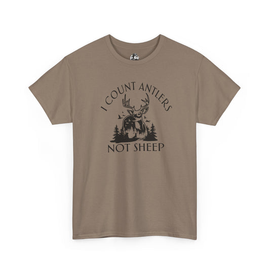 I Count Antlers Not Sheep Graphic Tee