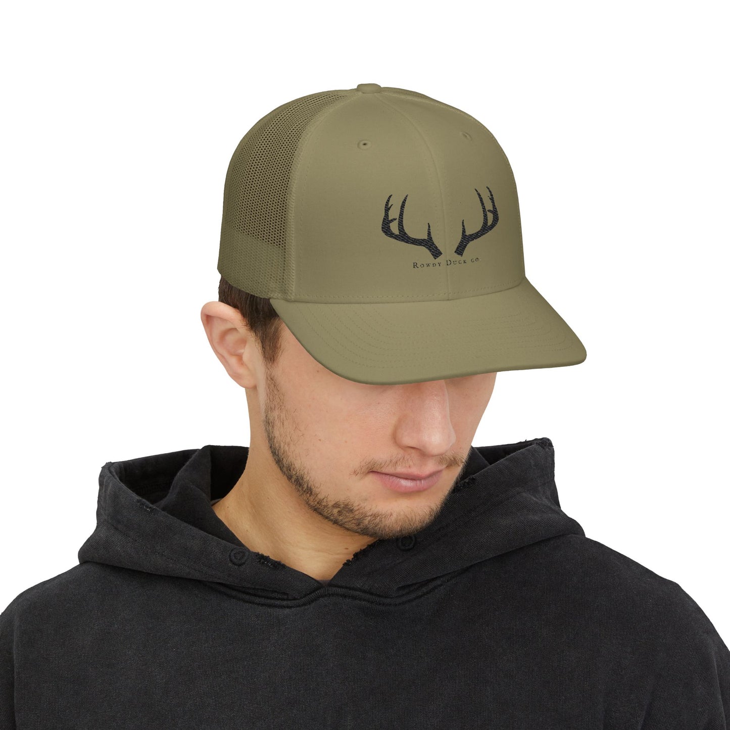 Embroidered Trucker Hat - Antler Rowdy Duck Co