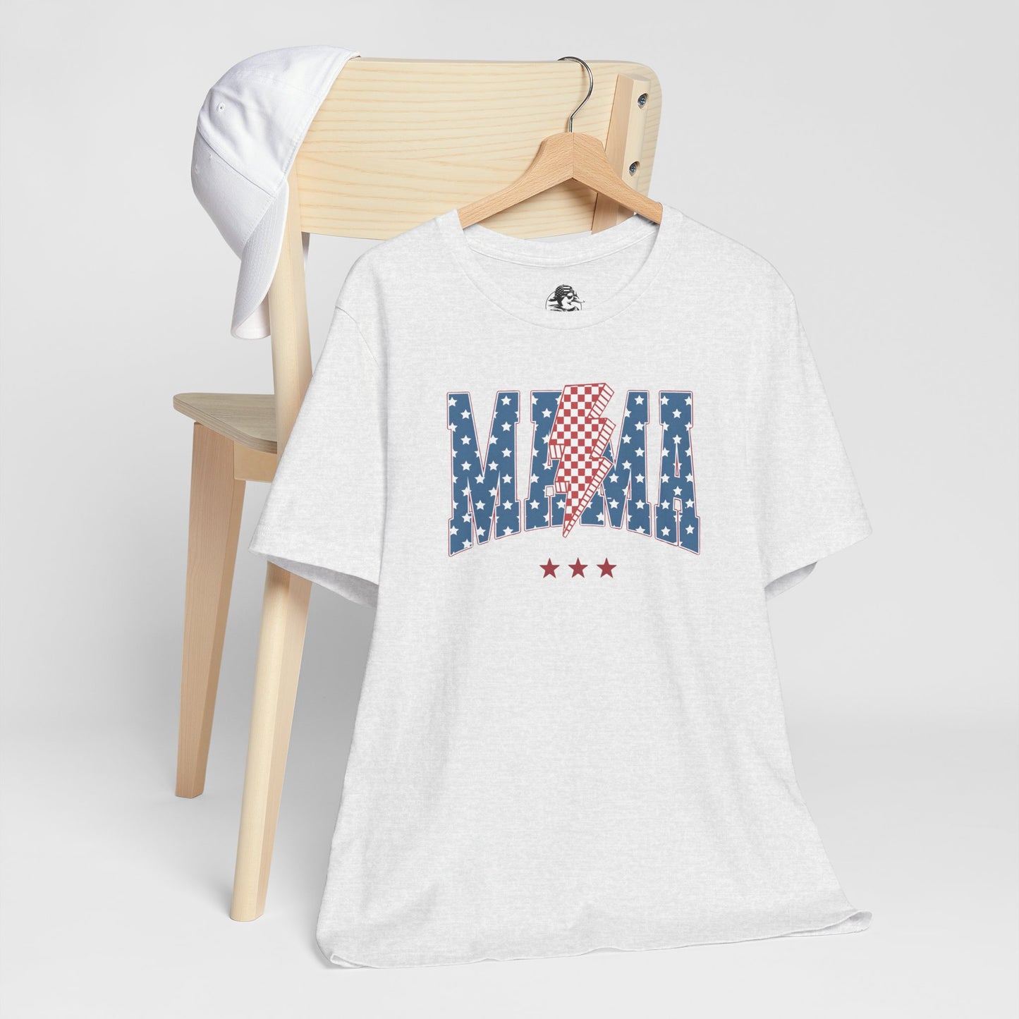 Comfy Women's Graphic tee - Mama -Stars & stripes -lightning bolt