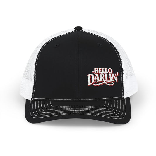 Hello Darlin' Embroidered Trucker Cap