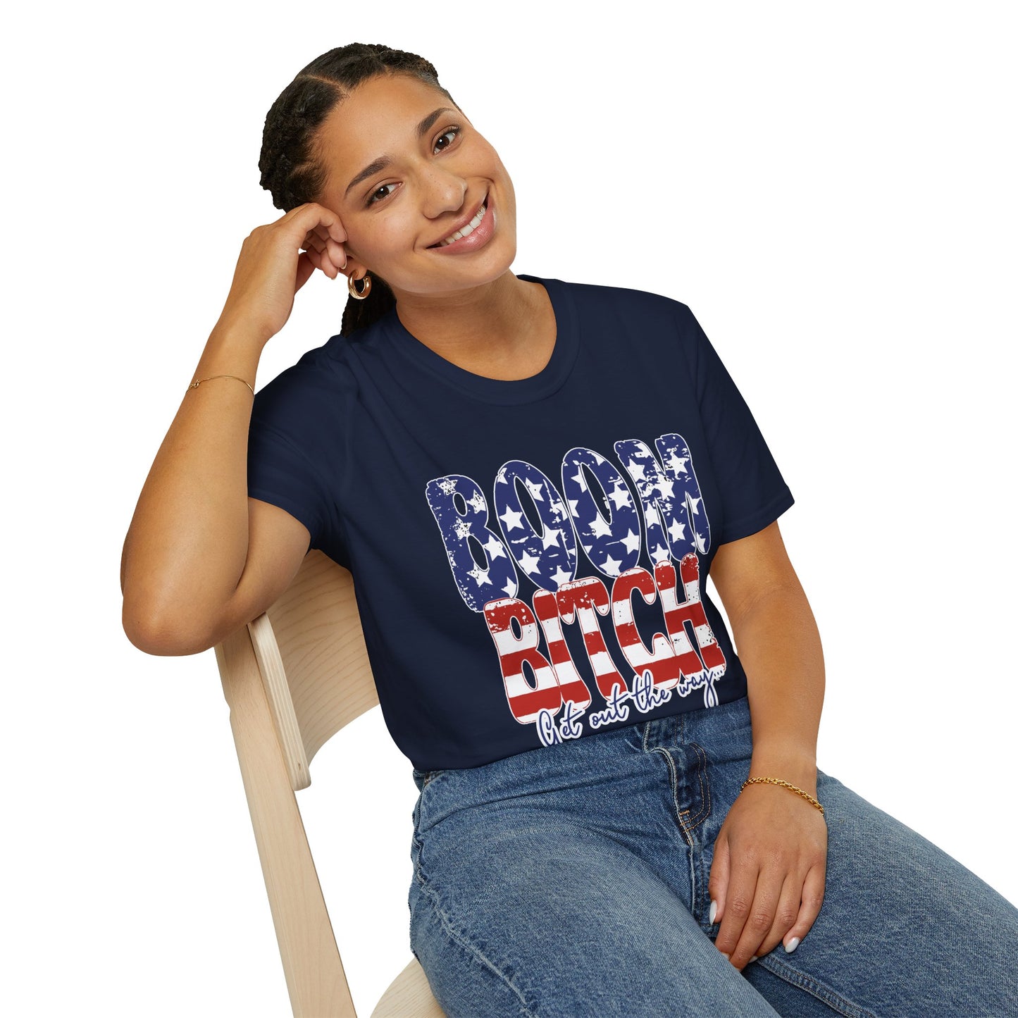 Patriotic Graphic Tee for Confident Souls | Boom Bitch T-Shirt, Independence Day, Casual Wear, Fun Gift, Everyday Comfort