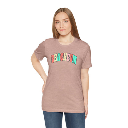 Beach Bum Unisex Tee, Summer Vibes Shirt, Casual Wear, Beach Party Top, Gift for Travel Lovers, Relaxed Summer Attire