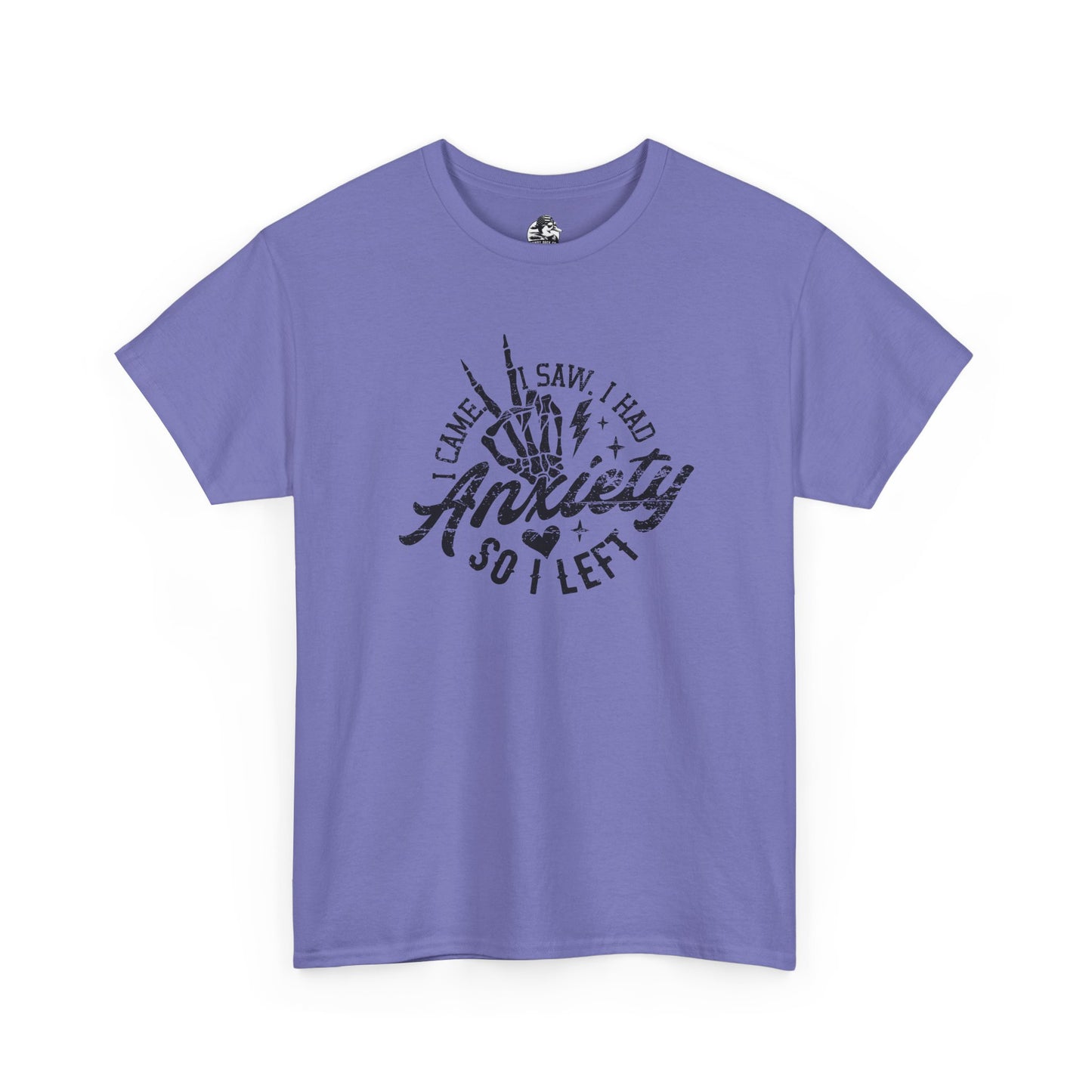 Anxiety-Relief Unisex Heavy Cotton Tee, Funny Mental Health Shirt, Casual Wear, Unique Gift for Friends, Motivational Outfit, Humor Tee