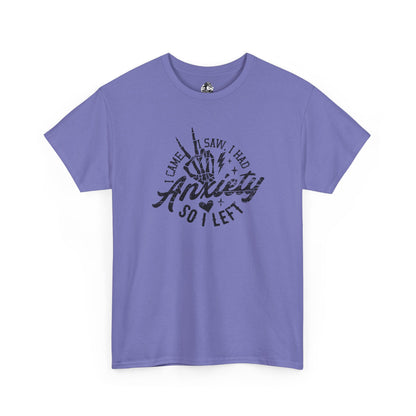 Anxiety-Relief Unisex Heavy Cotton Tee, Funny Mental Health Shirt, Casual Wear, Unique Gift for Friends, Motivational Outfit, Humor Tee