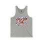 Unisex Jersey Tank with Stars Design | Patriotic Summer Top, 4th of July T-Shirt, Casual Wear, Festival Outfit, Pool Party