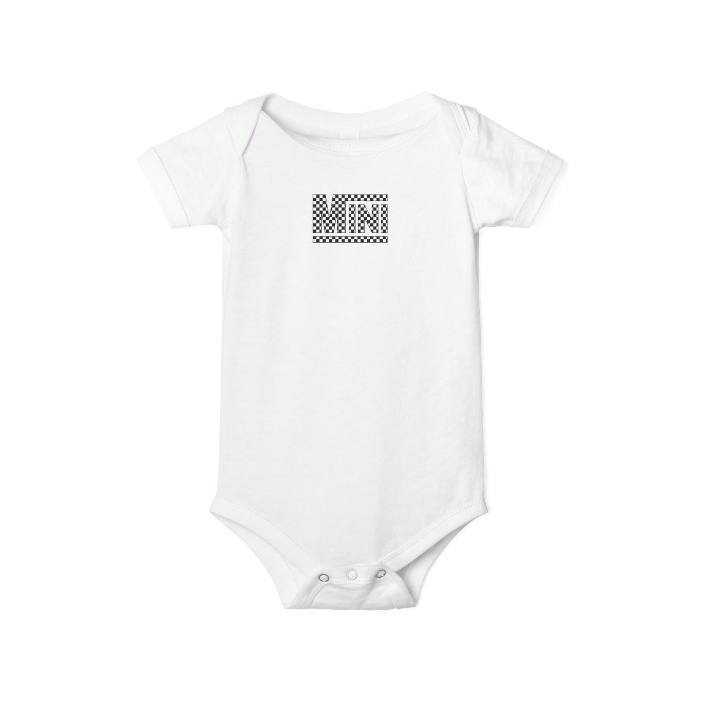 Racing Checkered Flag - Mini - Short sleeve Baby Onesie