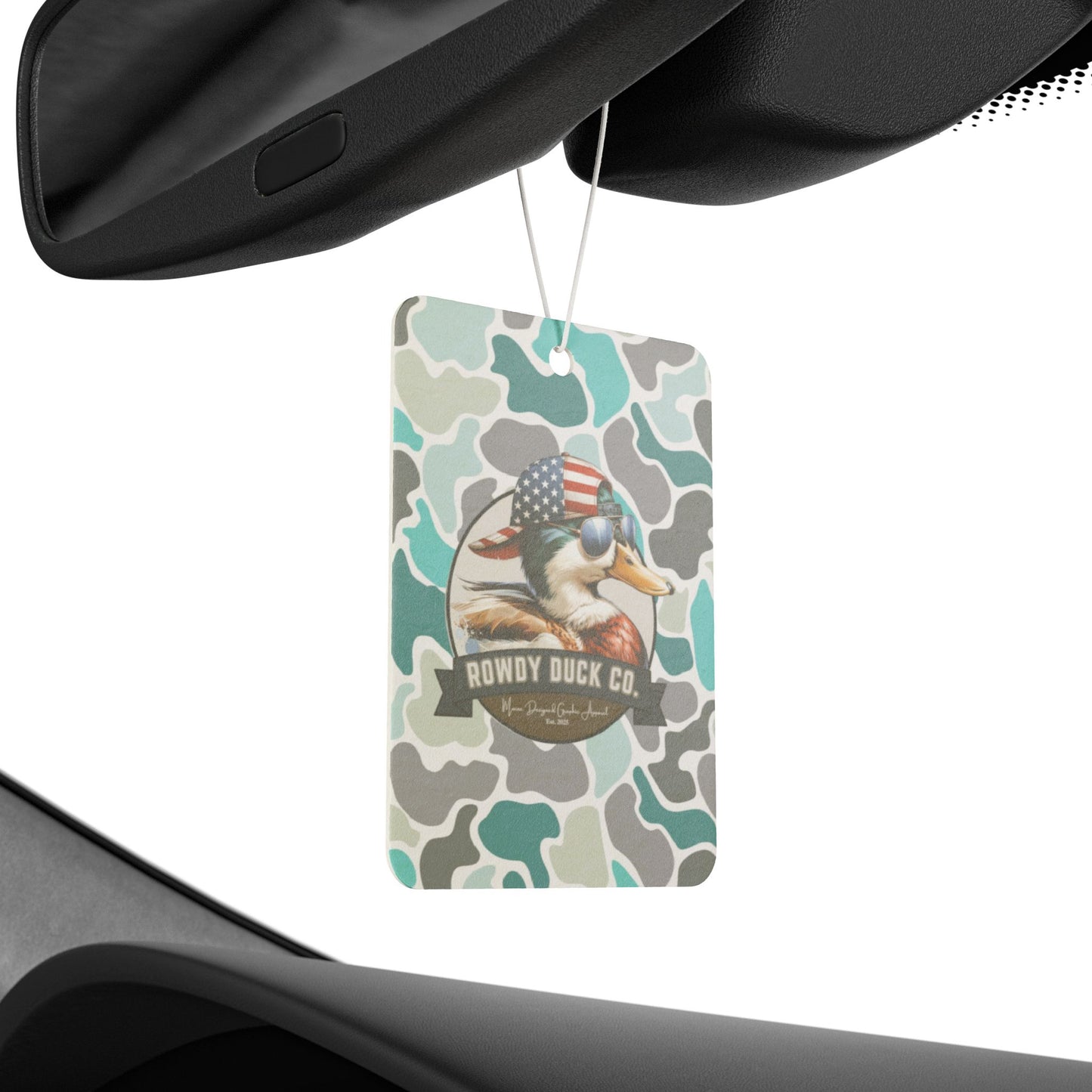 Turquoise Camo Car Air Freshener - Adventure Vibes