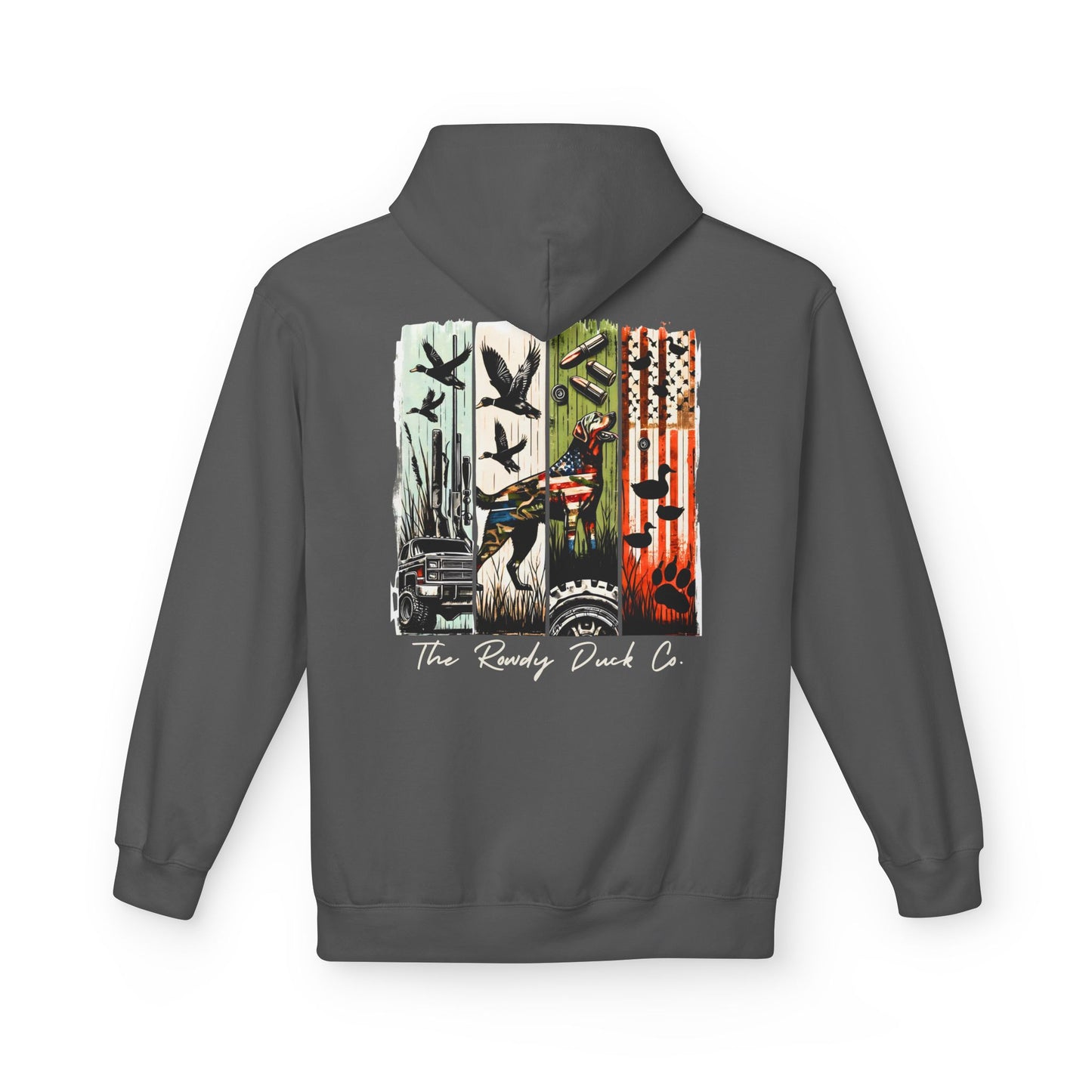 The RowdyDuckCo. -Graphic Hoodie - American Flag Country