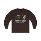 Halloween Themed Unisex Long Sleeve Tee - "Twerk Or Treat Motha' Fuckah'" Horror Movie Theme