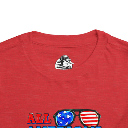 All American Boy Toddler Tee, Kids Patriotic Shirt, July 4th Outfit, Toddler Summer T-Shirt, USA Pride Apparel