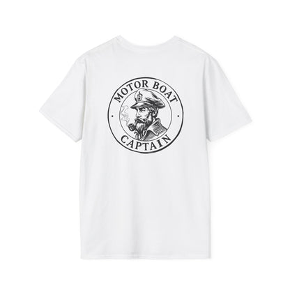 Motor Boat Captain Unisex Softstyle T-Shirt - Nautical Adventure Tee