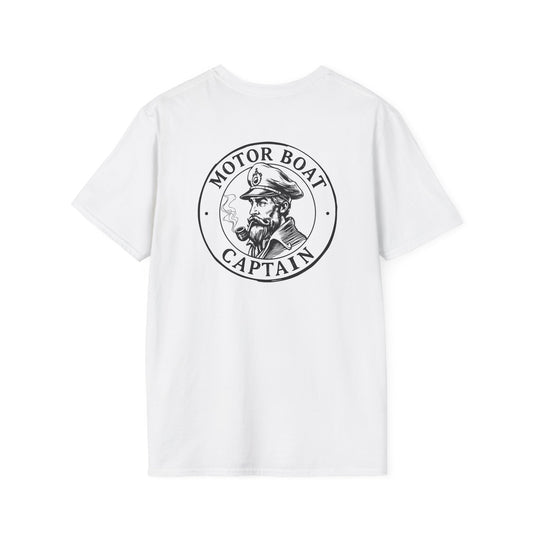 Motor Boat Captain Unisex Softstyle T-Shirt - Nautical Adventure Tee