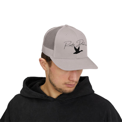 Rustic Duck Co Snapback Trucker Cap | Outdoor Hat, Fishing Gift, Vintage Style Cap, Nature Lover Apparel, Unisex Headwear