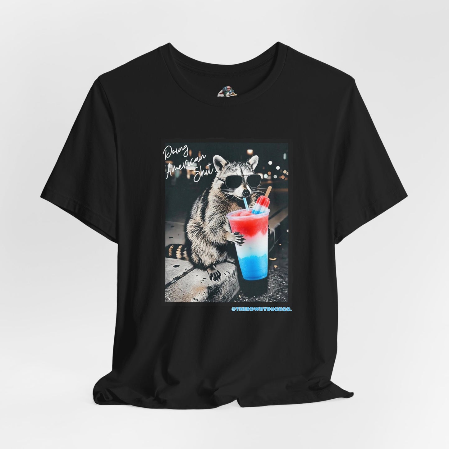 Doing American Shit Adult Dirty Raccoon Tee