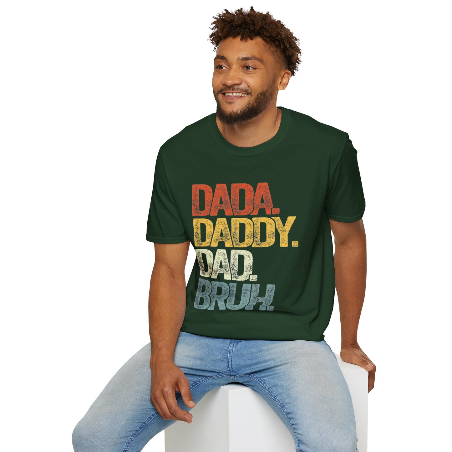 Father's Day Humor T-Shirt, Dada Daddy Dad Bruh Tee, Unisex Gift for Dads, Funny Dad Shirt for Birthdays, Casual Wear