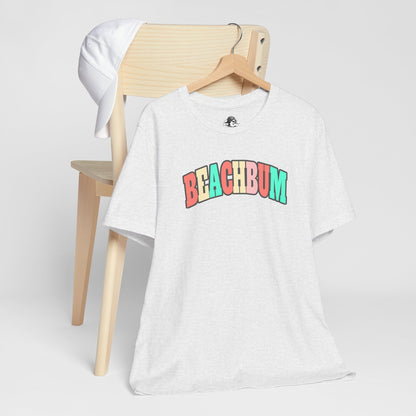 Beach Bum Unisex Tee, Summer Vibes Shirt, Casual Wear, Beach Party Top, Gift for Travel Lovers, Relaxed Summer Attire