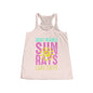 Sunshine Vibes Flowy Tank, Summer Beach Top, Boat Waves T-Shirt, Lake Days Apparel, Vacation Leisure Wear