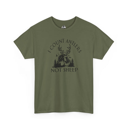 I Count Antlers Not Sheep Graphic Tee
