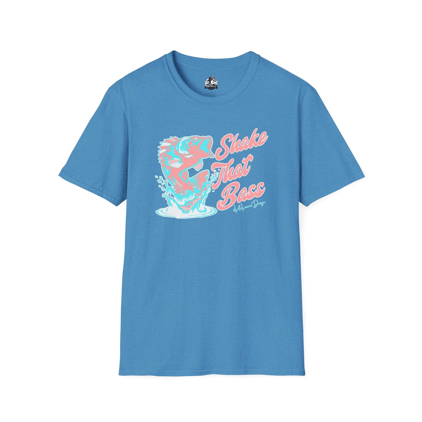 Shake That Bass Unisex Softstyle T-Shirt - Fun Fishing Graphic Tee