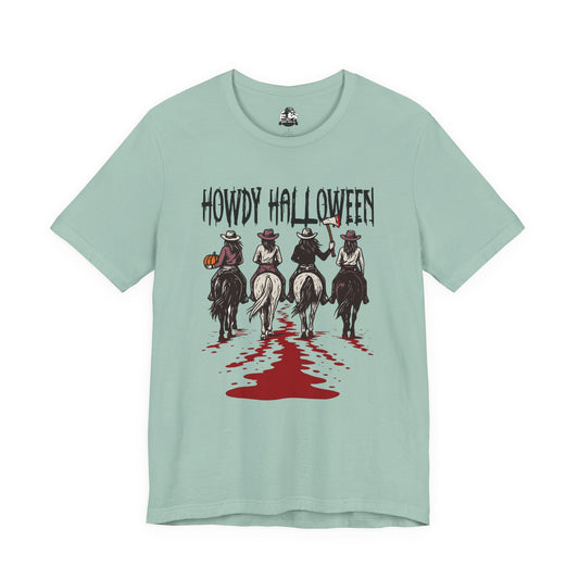 Halloween Cowboy Tee, Howdy Halloween Graphic T-Shirt