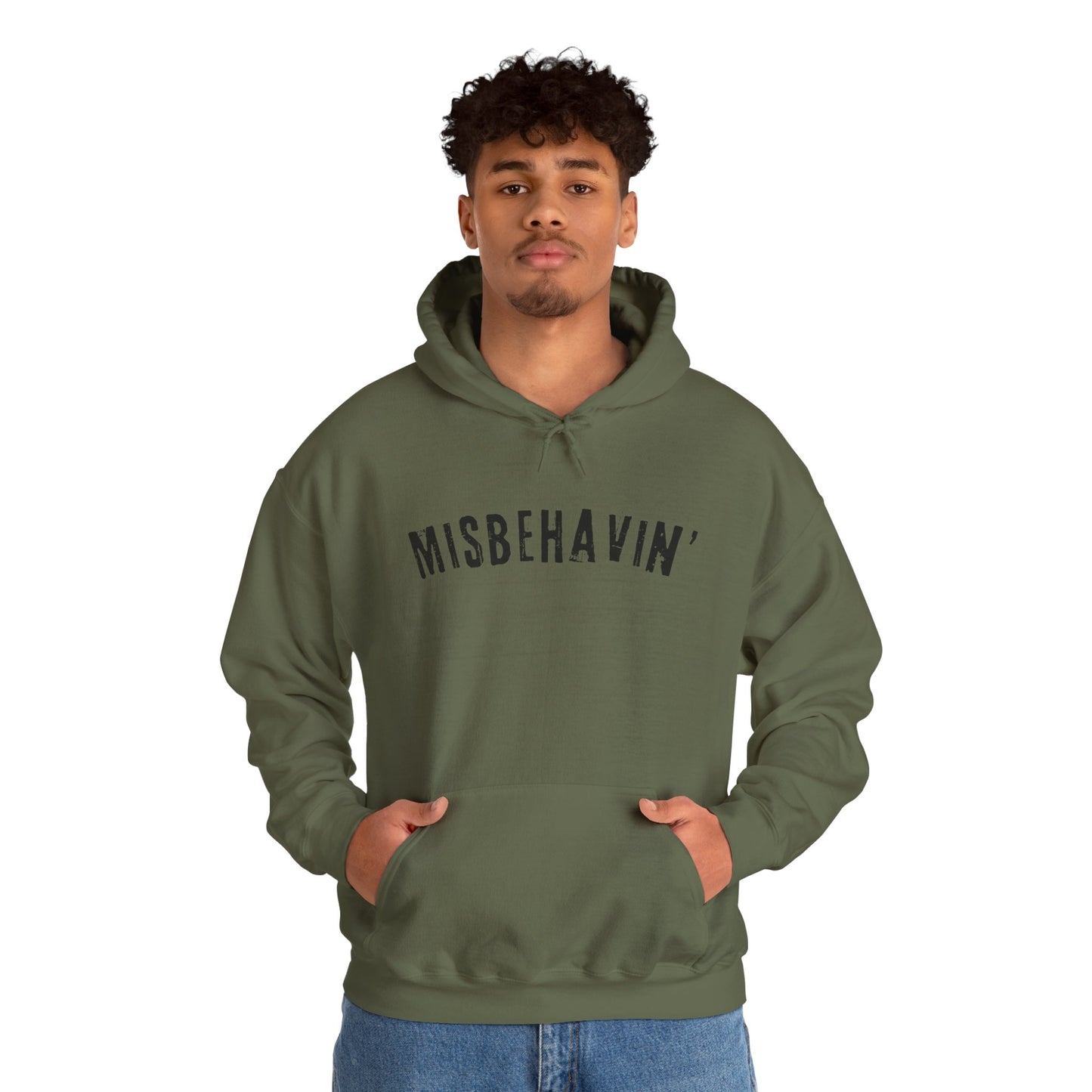 Misbehavin' Unisex Heavy Blend Hoodie | Cozy Sweatshirt for Casual Wear, Gift for Friends, Relaxed Fit Fashion