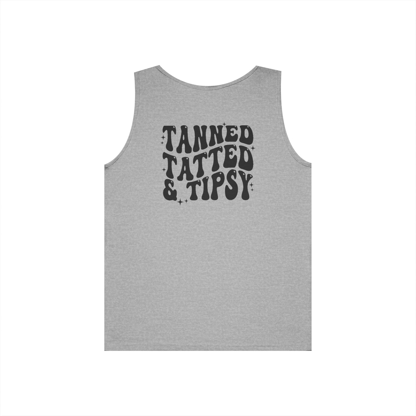 Unisex Heavy Cotton Tank Top - Tanned Tatted & Tipsy Graphic Tee