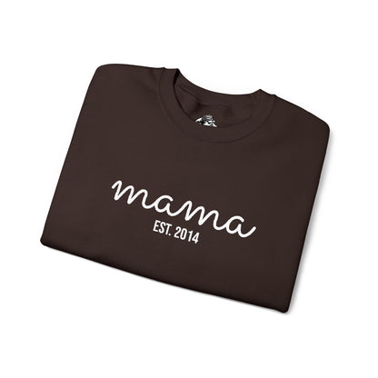Custom Embroidered Mama Cursive Fleece Crewneck