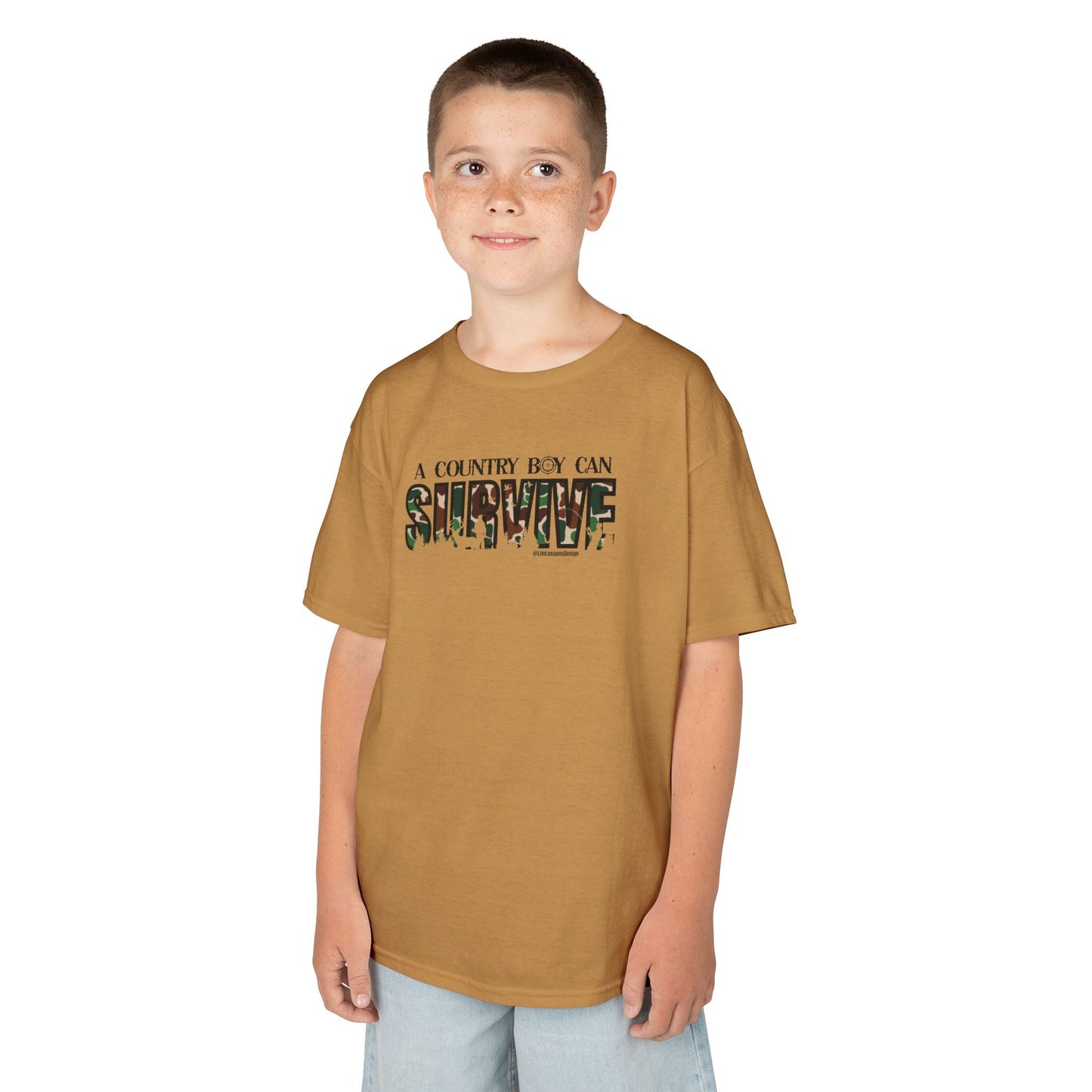 Kids Redneck Tee - A Country Boy Can Survive