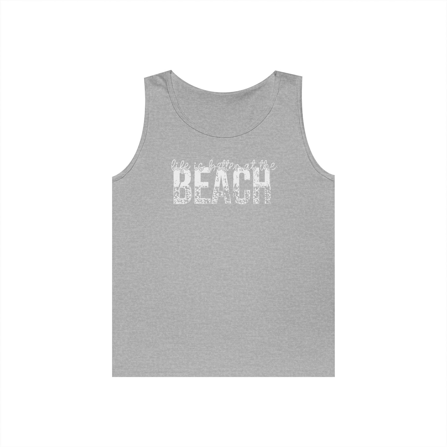 Life is Better at the Beach Unisex Heavy Cotton Tank Top