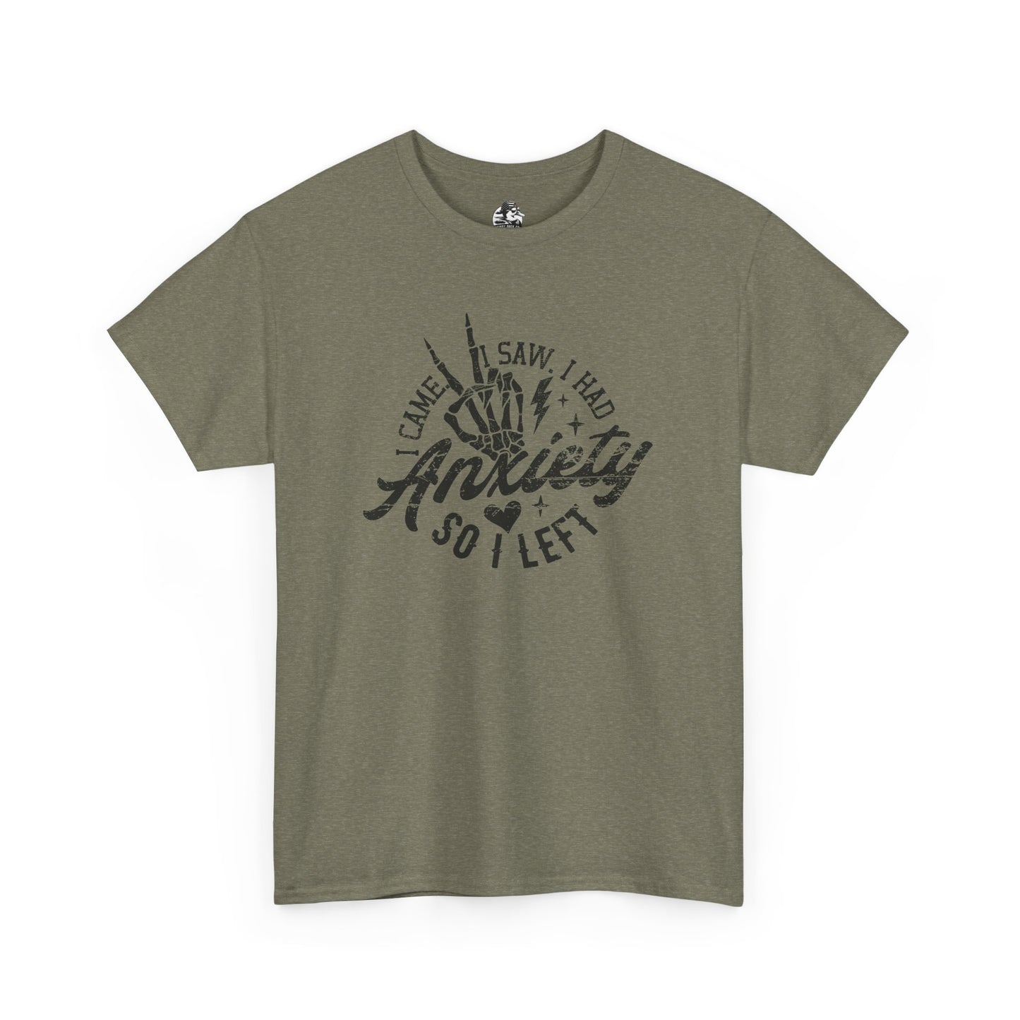 Anxiety-Relief Unisex Heavy Cotton Tee, Funny Mental Health Shirt, Casual Wear, Unique Gift for Friends, Motivational Outfit, Humor Tee