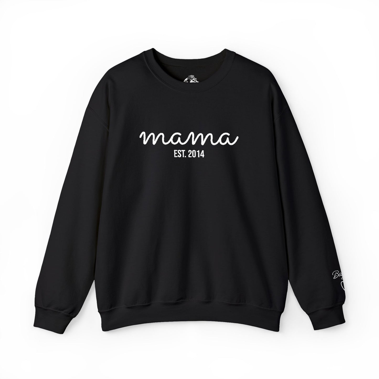 Custom Embroidered Mama Cursive Fleece Crewneck